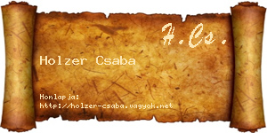 Holzer Csaba névjegykártya